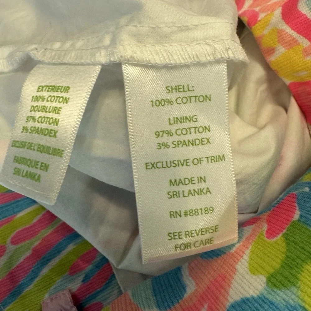 Lilly Pulitzer Marigold Skort Skirt Sunken Treasure Women's size 4 Zipper Charm - Picture 4 of 8